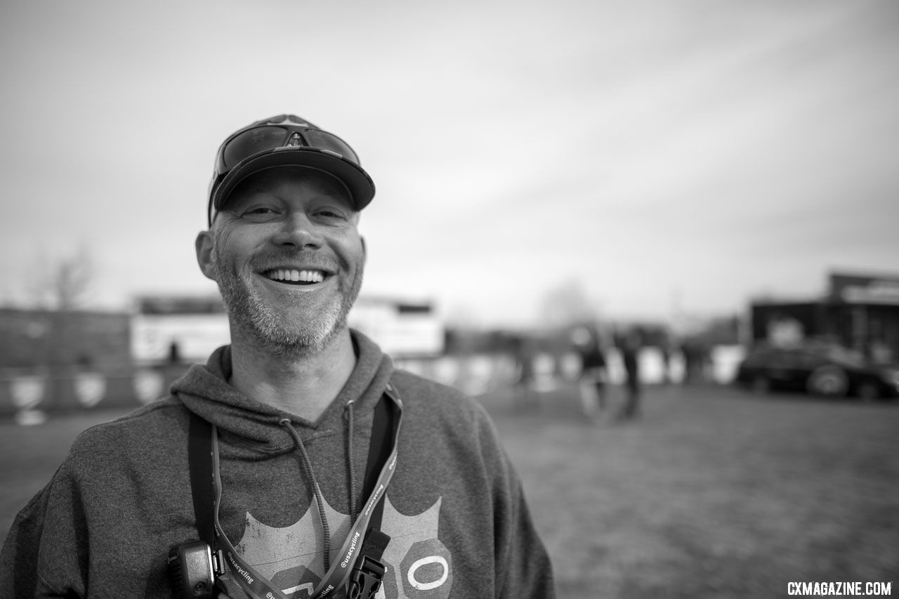 Coby Rowe is all smiles after a successful 2018 Cyclocross National Championships in Reno, Nevada. © A. Yee / Cyclocross Magazine