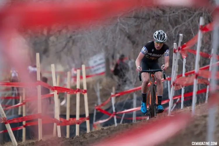 Eric Brunner led a CU-Boulder stampede in Reno. 2018 Cyclocross National Championships. Collegiate Club Men. © A. Yee / Cyclocross Magazine