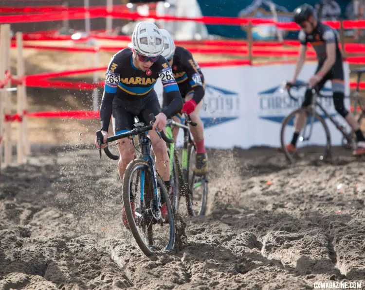 Caleb Swartz rode a strong race to take third. 2018 Cyclocross National Championships, Collegiate Varsity Men. © A. Yee / Cyclocross Magazine