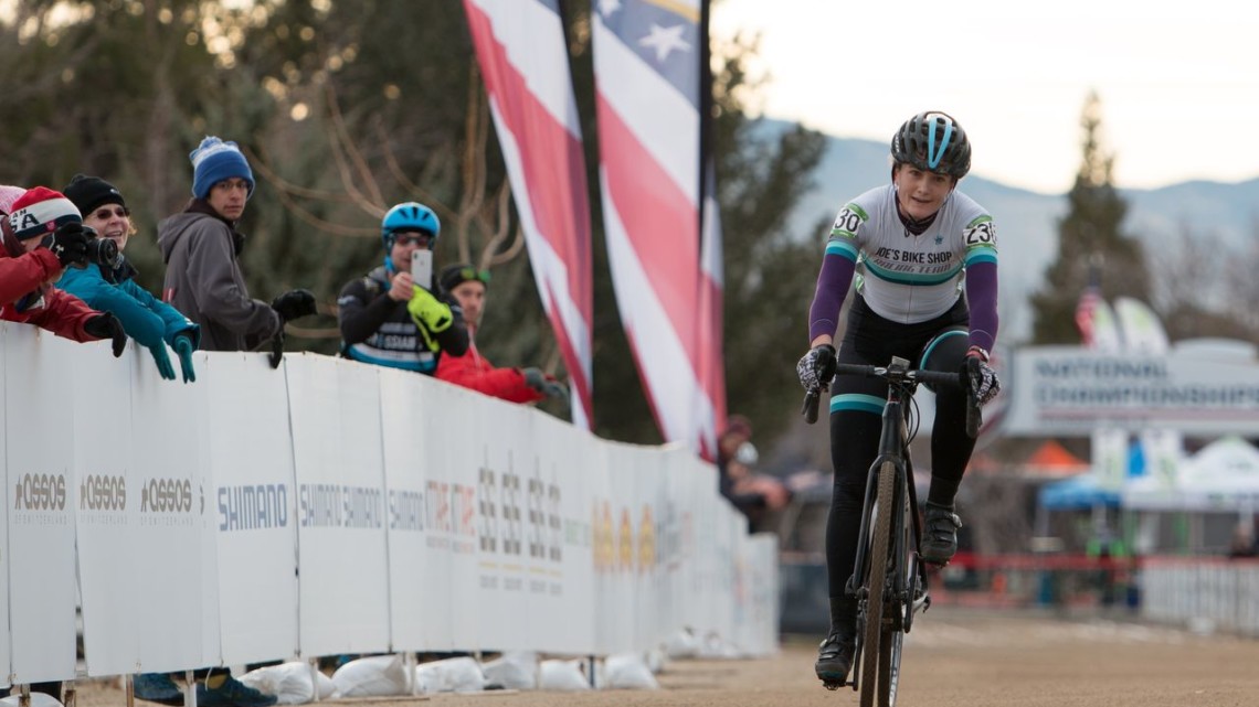 Carla Williams of Virginia took the win in the Women's Masters 30-34 race in Reno. 2018 Cyclocross National Championships, Women Masters 30-34. © A. Yee / Cyclocross Magazine