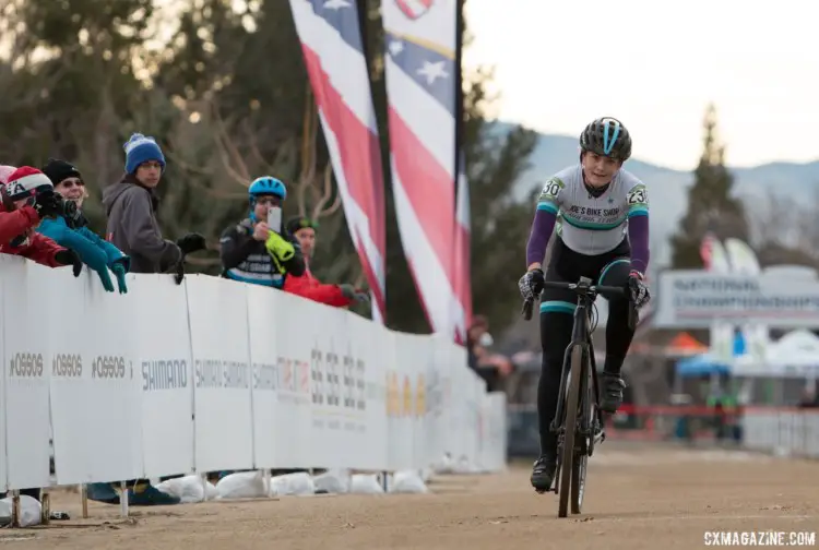 Carla Williams of Virginia took the win in the Women's Masters 30-34 race in Reno. 2018 Cyclocross National Championships, Women Masters 30-34. © A. Yee / Cyclocross Magazine