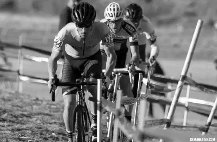 There were a lot of games played in the lead group. Masters 45-49. 2018 Cyclocross National Championships. © D. Mable/ Cyclocross Magazine