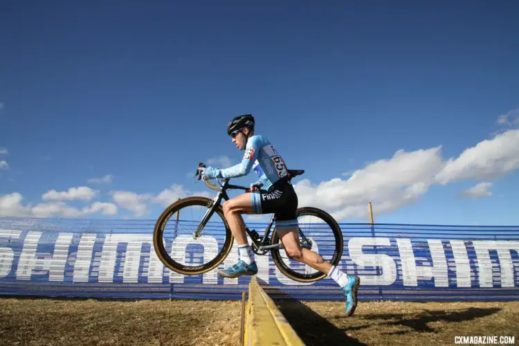 Roger Aspholm chased to third. Masters 50-54. 2018 Cyclocross National Championships. © D. Mable/ Cyclocross Magazine