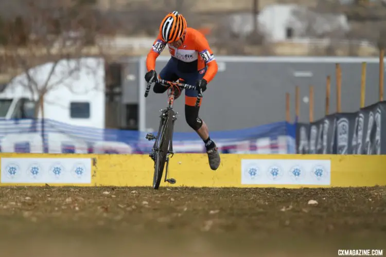 Robert Ogren had a strong ride for second. 2018 Cyclocross National Championships. © D. Mable/ Cyclocross Magazine