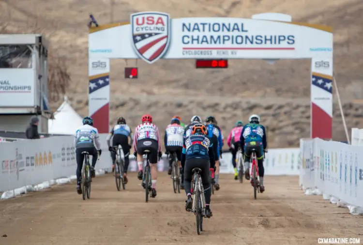 Peter Dahlstrand won Masters 80-84. 2018 Cyclocross National Championships. © A. Yee / Cyclocross Magazine