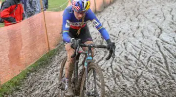 Ferrand Prevot looks ready for Worlds with a bronze medal today. Nommay UCI Cyclocross World Cup - Elite Women. © B. Hazen / Cyclocross Magazine