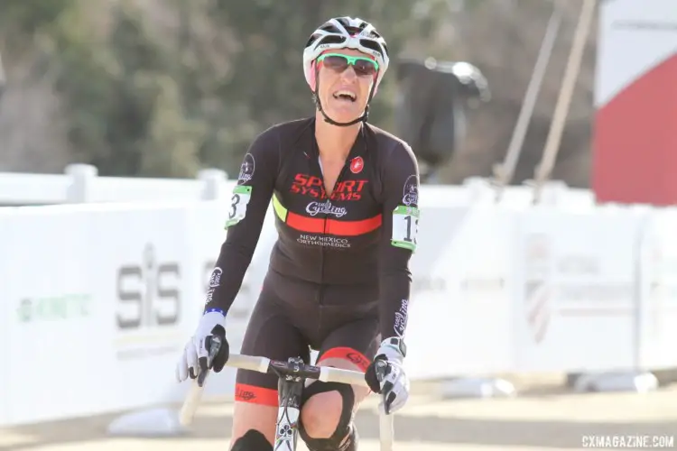 Tove Shere won the Masters 65-69 title on Friday. 2018 Cyclocross National Championships, Women Masters 65-69. © D. Mable / Cyclocross Magazine