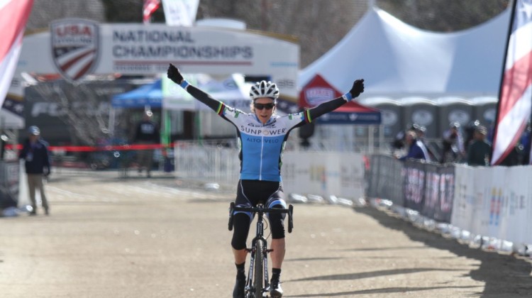Karen Brems came back to win the Masters 55-59 race. 2018 Cyclocross National Championships, Women Masters 55-59. © D. Mable / Cyclocross Magazine
