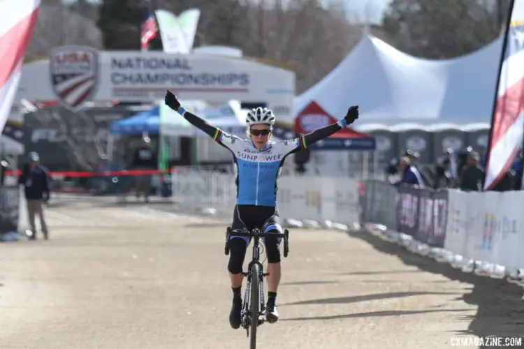 Karen Brems came back to win the Masters 55-59 race. 2018 Cyclocross National Championships, Women Masters 55-59. © D. Mable / Cyclocross Magazine