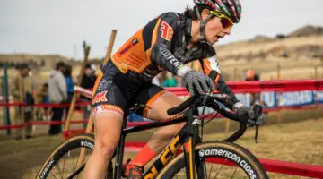 Arley Kemmerer was fearless out on the course and finished just outside the top ten. 2018 Cyclocross National Championships. © J. Curtes / Cyclocross Magazine