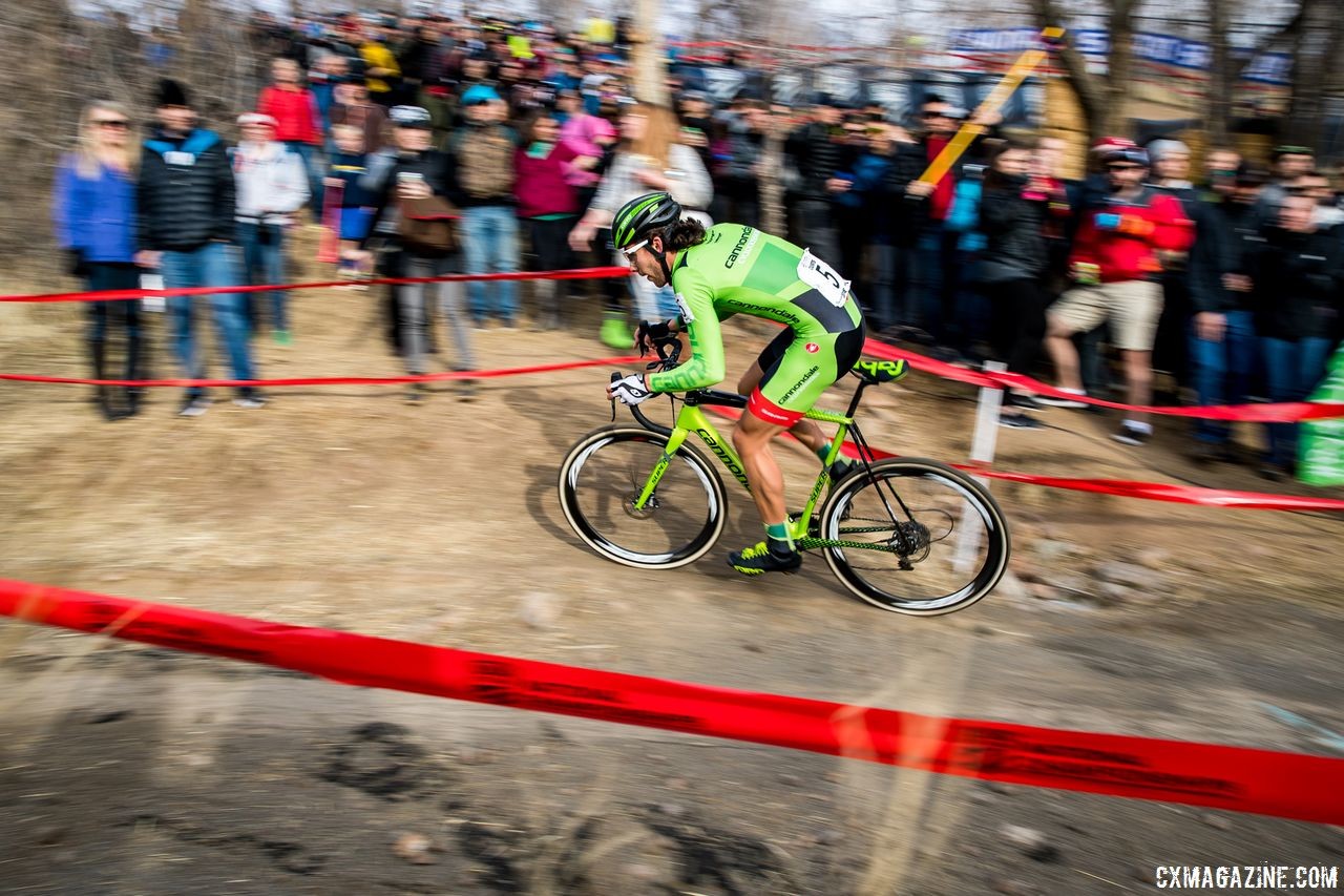 Curtis White gutted out a fifth-place finish at Reno Nationals after a flat. 2018 Reno Cyclocross Nationals. © J. Curtes / Cyclocross Magazine