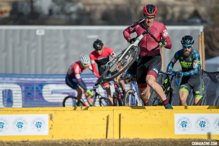 Justin Robinson got out to a fast start.Masters 40-44. 2018 Cyclocross National Championships. © J. Vander Stucken / Cyclocross Magazine