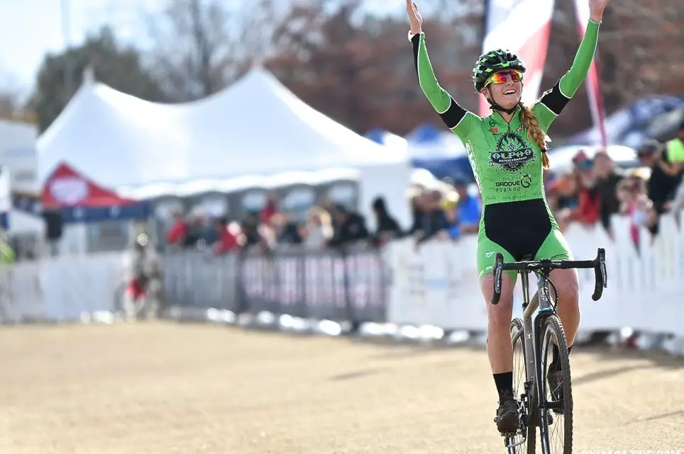 Katie Clouse won the Junior Women's race and got a bronze in the U23 Women's race. 2018 Cyclocross National Championships. © D. Mable/ Cyclocross Magazine