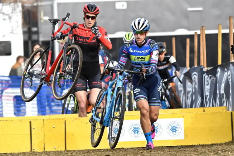 Courtenay McFadden rode to a fourth-place finish. 2018 Reno Cyclocross National Championships, Elite Women. © J. Vander Stucken / Cyclocross Magazine