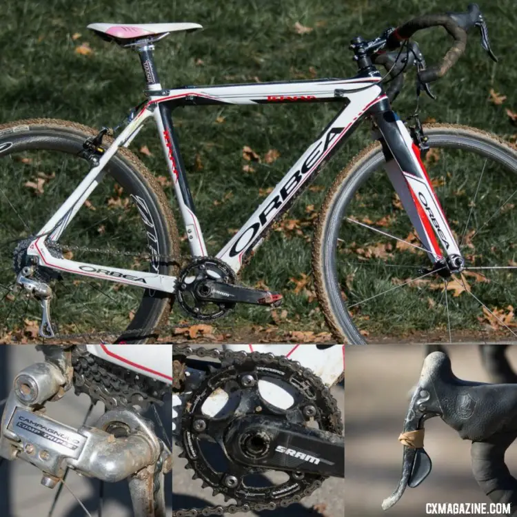 Tanya Bettis raced a mix-and-match Campy 1x setup on an Orbea Terra T105 at the 2016 USA Cyclocross National Championships. © Cyclocross Magazine