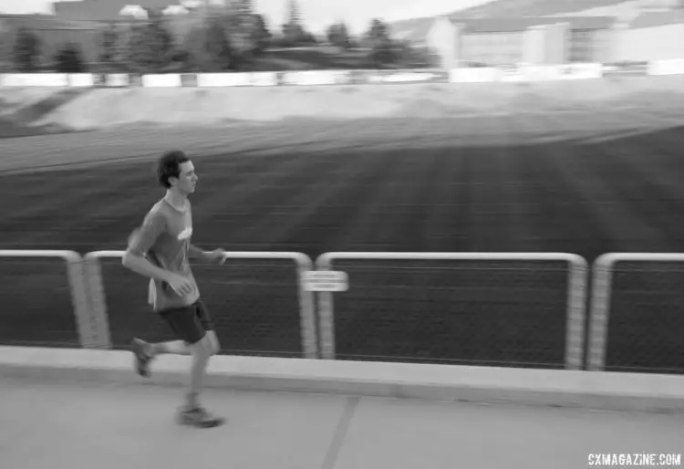 Henry Jones enjoys all disciplines of biking, but also got the chance to do some running at camp. 2017 Montana Cross Camp. © Cyclocross Magazine