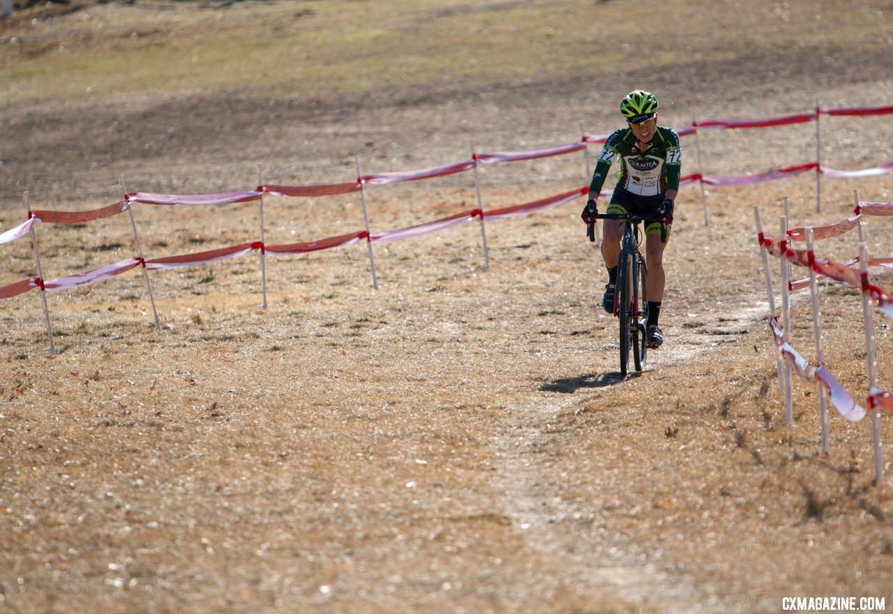Barbossa with a commanding gap. Masters Women 50-54. 2018 Cyclocross National Championships. © A. Yee / Cyclocross Magazine