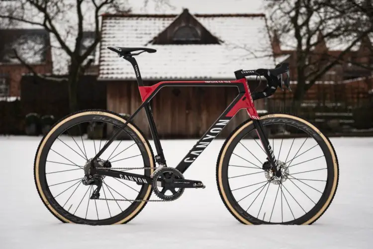 Mathieu van der Poel's new Canyon Inflite. photo: S. Simak