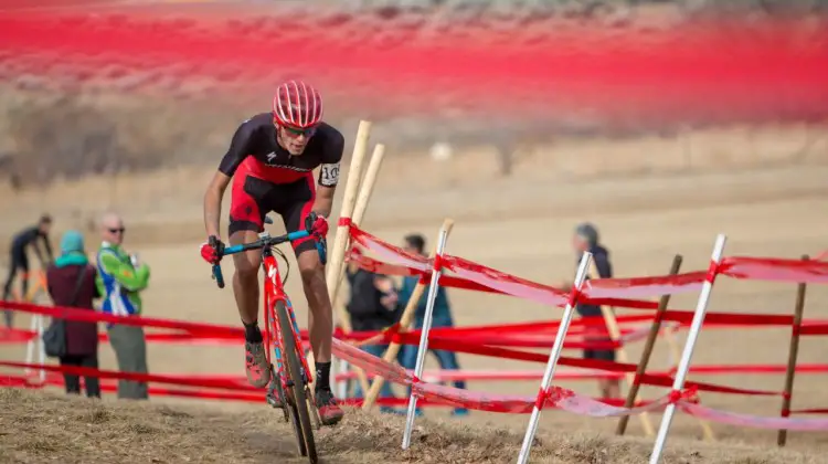 Blevins on the attack. U23 Men, 2018 Cyclocross National Championships. © A. Yee / Cyclocross Magazine