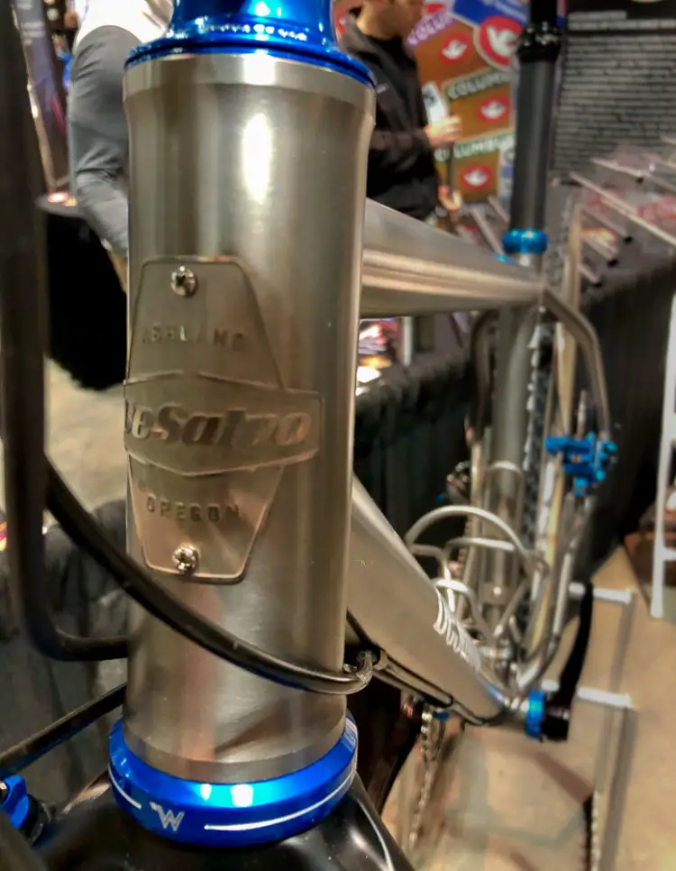 DeSalvo is an Oregon-based company that specializes in steel and titanium handmade bikes. 2018 North American Handmade Bike Show. © Mike Taylor / Cyclocross Magazine