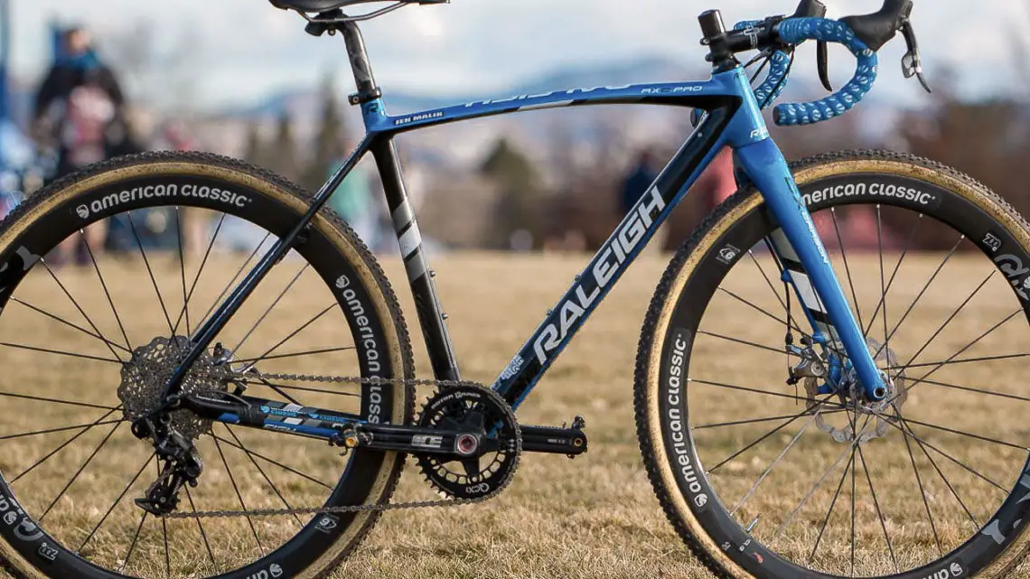 Jen Malik's Collegiate Club-winning Raleigh RXC Pro. 2018 Cyclocross National Championships. © A. Yee / Cyclocross Magazine