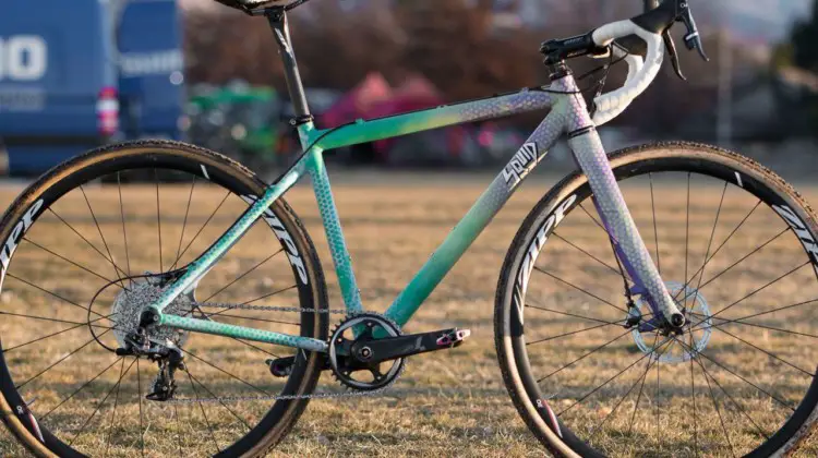 Samantha Runnels' Collegiate Varsity silver-medal Squid cyclocross bike. 2018 Cyclocross National Championships. © A. Yee / Cyclocross Magazine