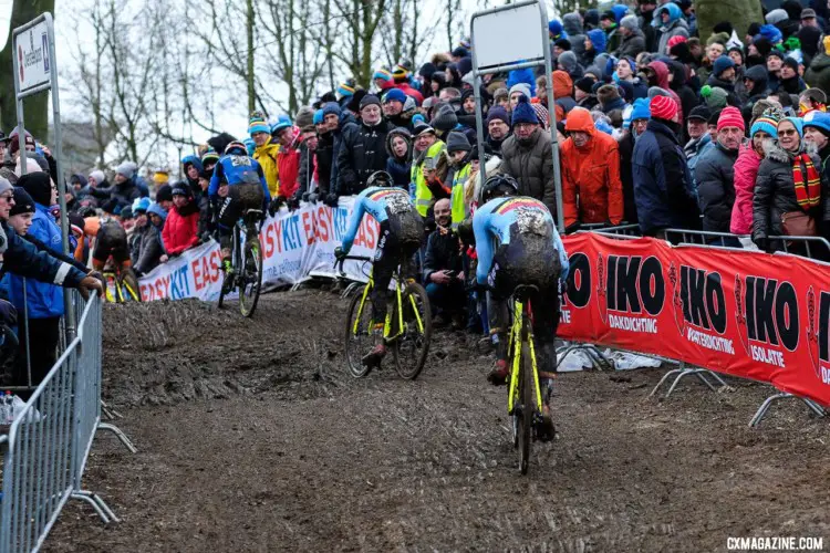The Belgian team had an impressive day, with all riders placing in the top 11. Elite Men. 2018 UCI World Championships, Valkenburg-Limburg. © Gavin Gould / Cyclocross Magazine