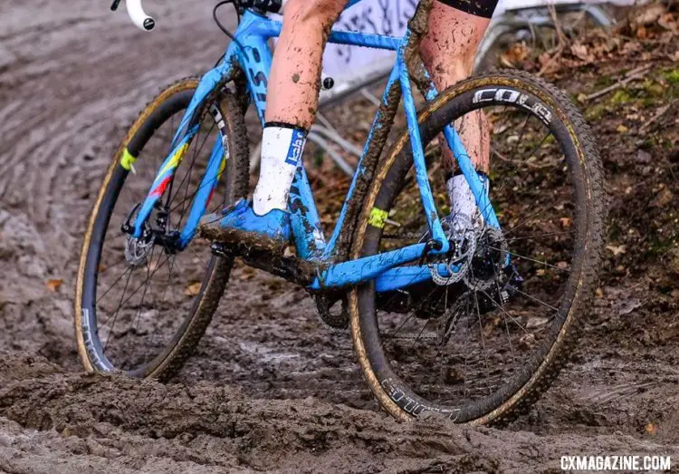 Sanne Cant normally rides FMB but swapped them for Challenge Limus on Saturday to battle Compton and defend her jersey. 2018 UCI Cyclocross World Championships, Valkenburg-Limburg, The Netherlands. © Gavin Gould / Cyclocross Magazine