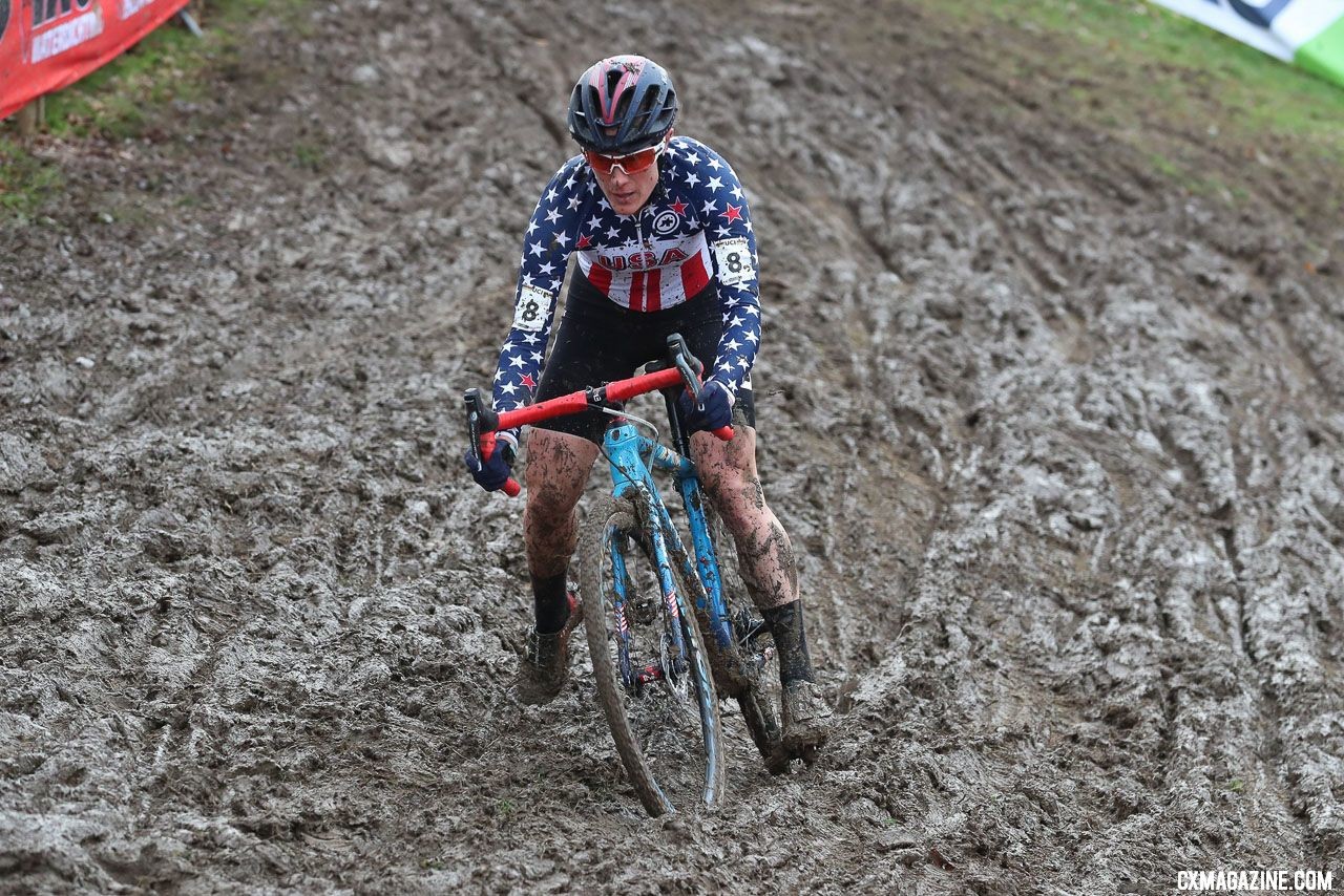 Conditions at Valkenburg Worlds were brutal. Elite Women. 2018 UCI Cyclocross World Championships, Valkenburg-Limburg, The Netherlands. © Bart Hazen / Cyclocross Magazine