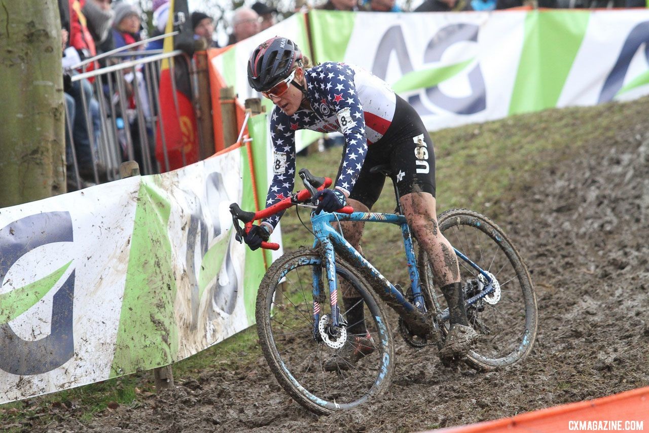 Katie Compton's jersey mix-up at Worlds last year was mild in comparison to some of Helen's experiences. Elite Women. 2018 UCI Cyclocross World Championships, Valkenburg-Limburg, The Netherlands. © Bart Hazen / Cyclocross Magazine