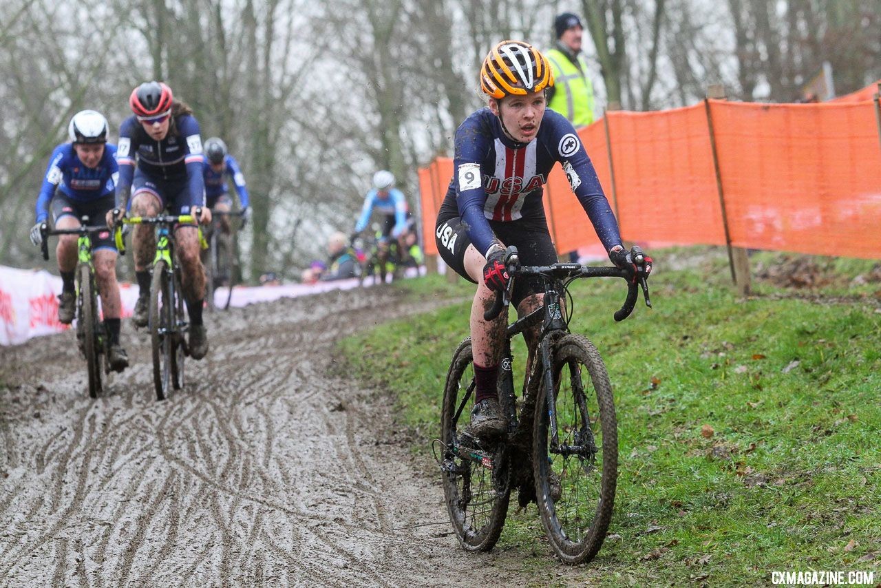 Honsinger hopes to return to Worlds again this season. U23 Women. 2018 UCI Cyclocross World Championships, Valkenburg-Limburg, The Netherlands. © Bart Hazen / Cyclocross Magazine