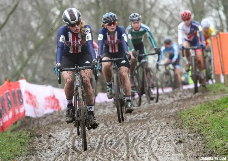 Katie Clouse is also just 16, and finished 25th. U23 Women. 2018 UCI Cyclocross World Championships, Valkenburg-Limburg, The Netherlands. © Bart Hazen / Cyclocross Magazine