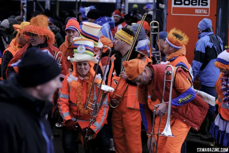 Bands are a common sight at European cyclocross races. 2018 Cyclocross World Championships, Valkenburg-Limburg. © Gavin Gould / Cyclocross Magazine