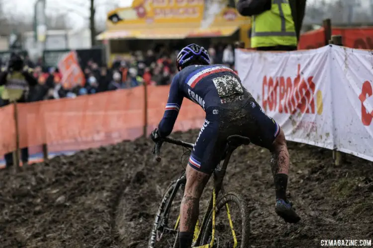 Yan Gras of France had a memorable third-place finish in the U23 Men's race. 2018 Cyclocross World Championships, Valkenburg-Limburg. © Gavin Gould / Cyclocross Magazine