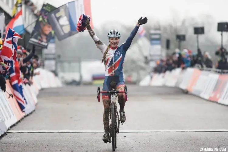 Evie Richards wins her second U23 Women's title. 2018 UCI Cyclocross World Championships, Valkenburg-Limburg, The Netherlands. © B. Hamvas / Cyclephotos