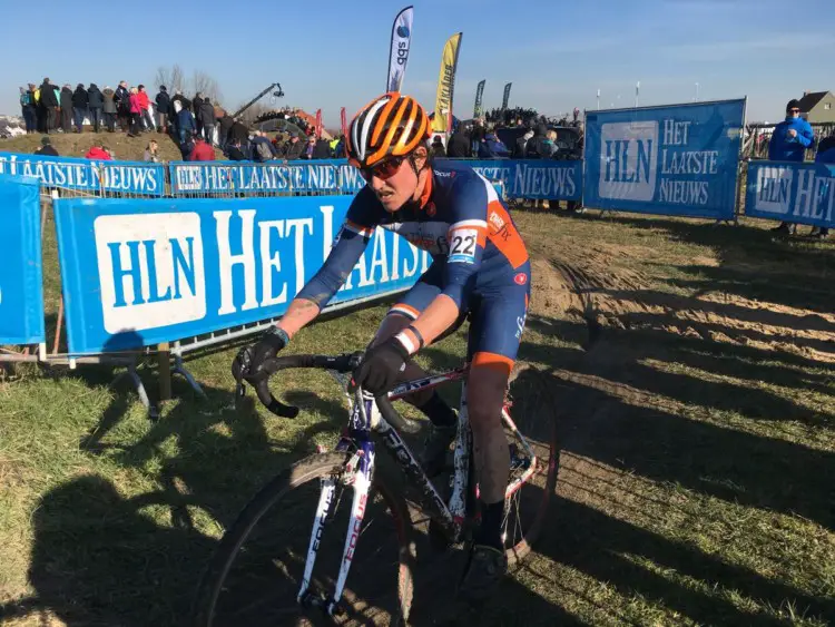 Corey Coogan Cisek at Middlekerke. Corey Coogan Cisek rider diary. © Steven De Poorter / Cyclocross Magazine