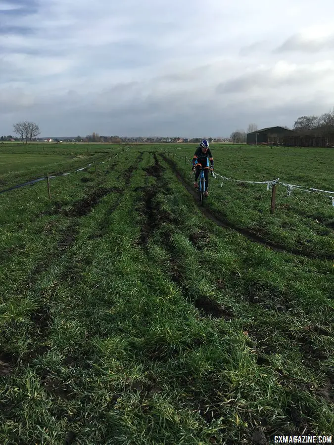 The course at Assende was real field riding. Assende, Corey Coogan Cisek Rider Diary. © C. Coogan Cisek / Cyclocross Magazine
