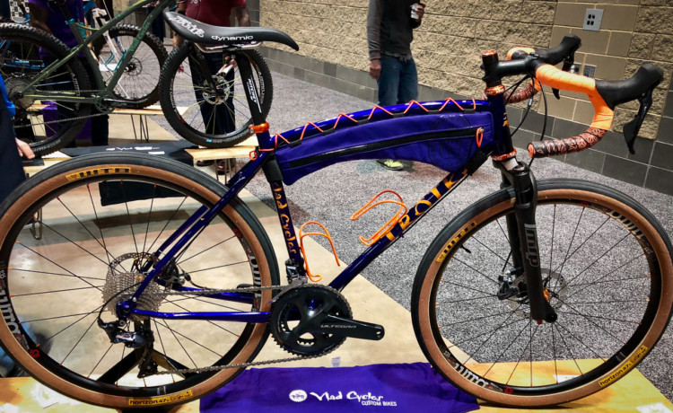Vlad Cycles is based in New Jersey and offers custom steel road, mountain, cyclocross, gravel and adventure frames starting at $1500. 2018 North American Handmade Bike Show. © Mike Taylor / Cyclocross Magazine