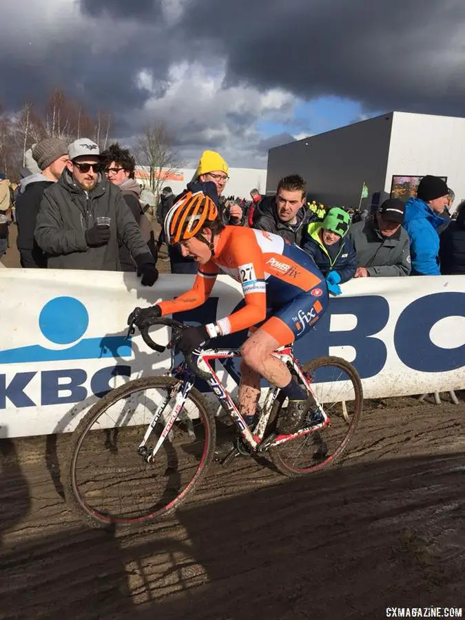Racing at Hoogstraten, where the Cyclocross Apprenticeship was born. Corey Coogan Cisek rider diary. © Claude Colpaert / Cyclocross Magazine