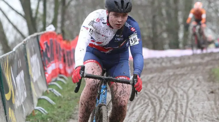 16-year-old Harriet Harnden surprised her competitors, and will be racing U23 Women for many years. U23 Women. 2018 UCI Cyclocross World Championships, Valkenburg-Limburg, The Netherlands. © Bart Hazen / Cyclocross Magazine