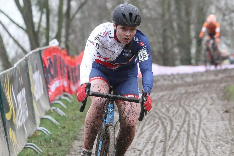 16-year-old Harriet Harnden surprised her competitors, and will be racing U23 Women for many years. U23 Women. 2018 UCI Cyclocross World Championships, Valkenburg-Limburg, The Netherlands. © Bart Hazen / Cyclocross Magazine