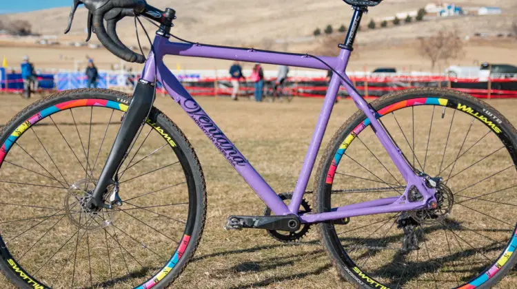 The El Martillo CX is Ventana's alloy cyclocross bike. Ventana builds frames for Squid and other companies in addition to offering its own customizeable builds. Hope Crockell's Junior 13-14 Ventana El Martillo CX, 2018 Cyclocross National Championships. © C. Lee / Cyclocross Magazine