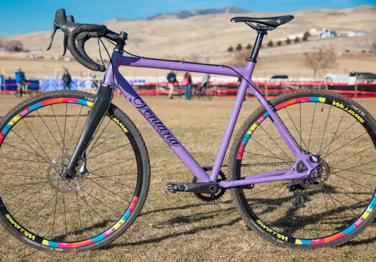The El Martillo CX is Ventana's alloy cyclocross bike. Ventana builds frames for Squid and other companies in addition to offering its own customizeable builds. Hope Crockell's Junior 13-14 Ventana El Martillo CX, 2018 Cyclocross National Championships. © C. Lee / Cyclocross Magazine