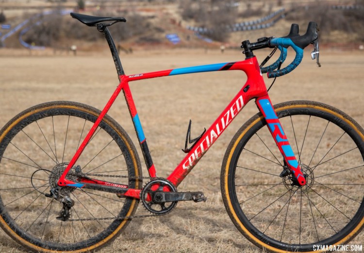 Christopher Blevins' U23-Winning Specialized CruX. 2018 Cyclocross National Championships. © C. Lee / Cyclocross Magazine