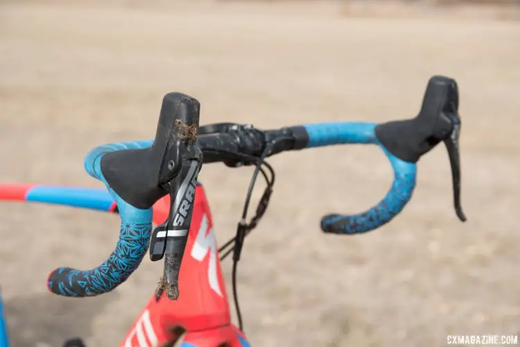 Blevins used a SRAM Force groupset on his CruX. Christopher Blevins' U23-Winning Specialized CruX. 2018 Cyclocross National Championships. © C. Lee / Cyclocross Magazine