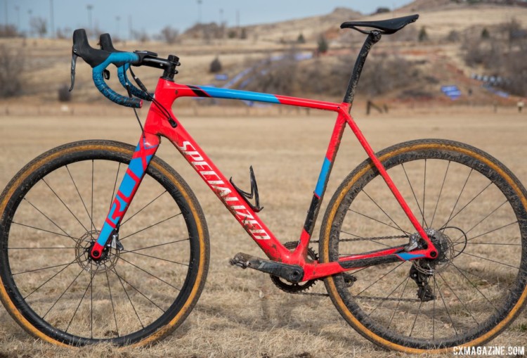 Christopher Blevins' U23-Winning Specialized CruX. 2018 Cyclocross National Championships. © C. Lee / Cyclocross Magazine