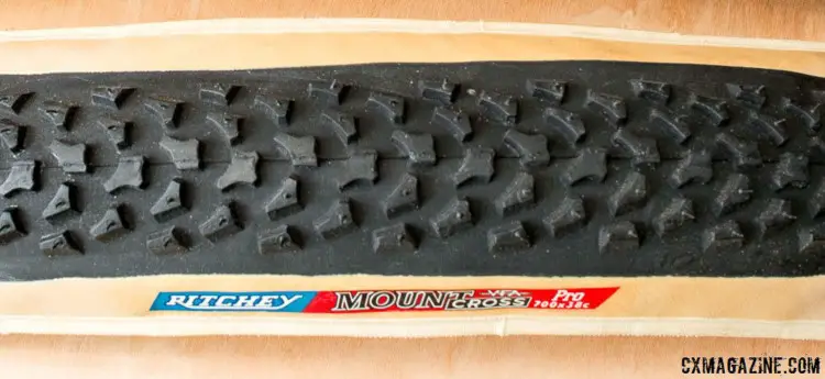 The old Ritchey Mount Cross 38mm tire from 20 years ago still remains a top choice for monster crossing, but it is now on the narrower side of today's options. © Cyclocross Magazine