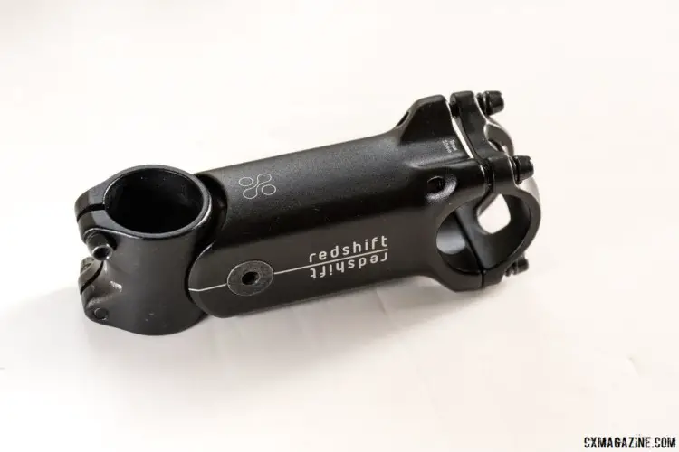 Our test stem was a =?- 6-degree model. It is also avaialble in a 100mm +30-degree high-rise version. Redshift Sports ShockStop Suspension Stem. © Cyclocross Magazine