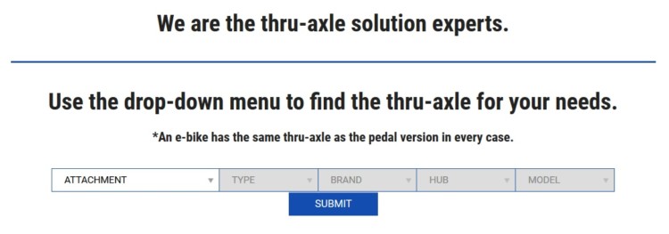 The Robert Axle project website helps streamline the ordering process.