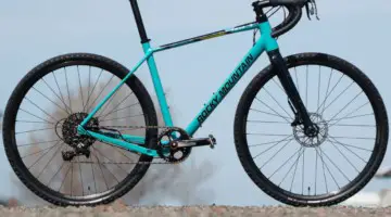 The $1,900 Rocky Mountain Solo 50 comes with a SRAM Apex 1 groupset and plenty of clearance for wide 700c and 650b tires. Rocky Mountain Solo gravel / adventure bike. © Cyclocross Magazine